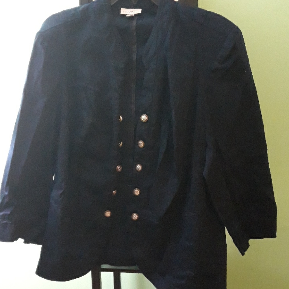 Navy Blue Military Jacket Size 2X